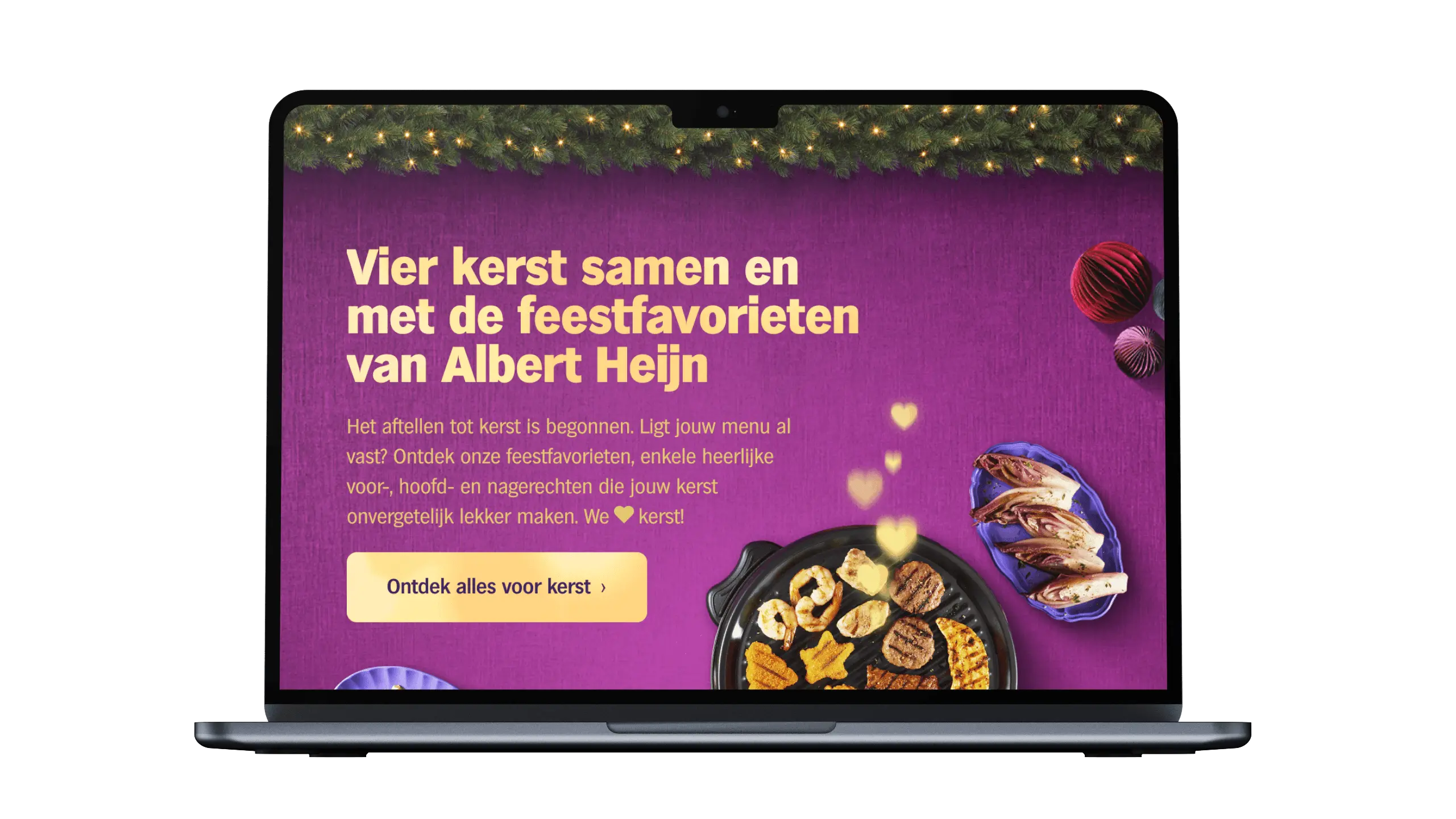 Mockup of the Albert Heijn Belgium 2024 Christmas e-mail campaign, developed by Daan van der Vring