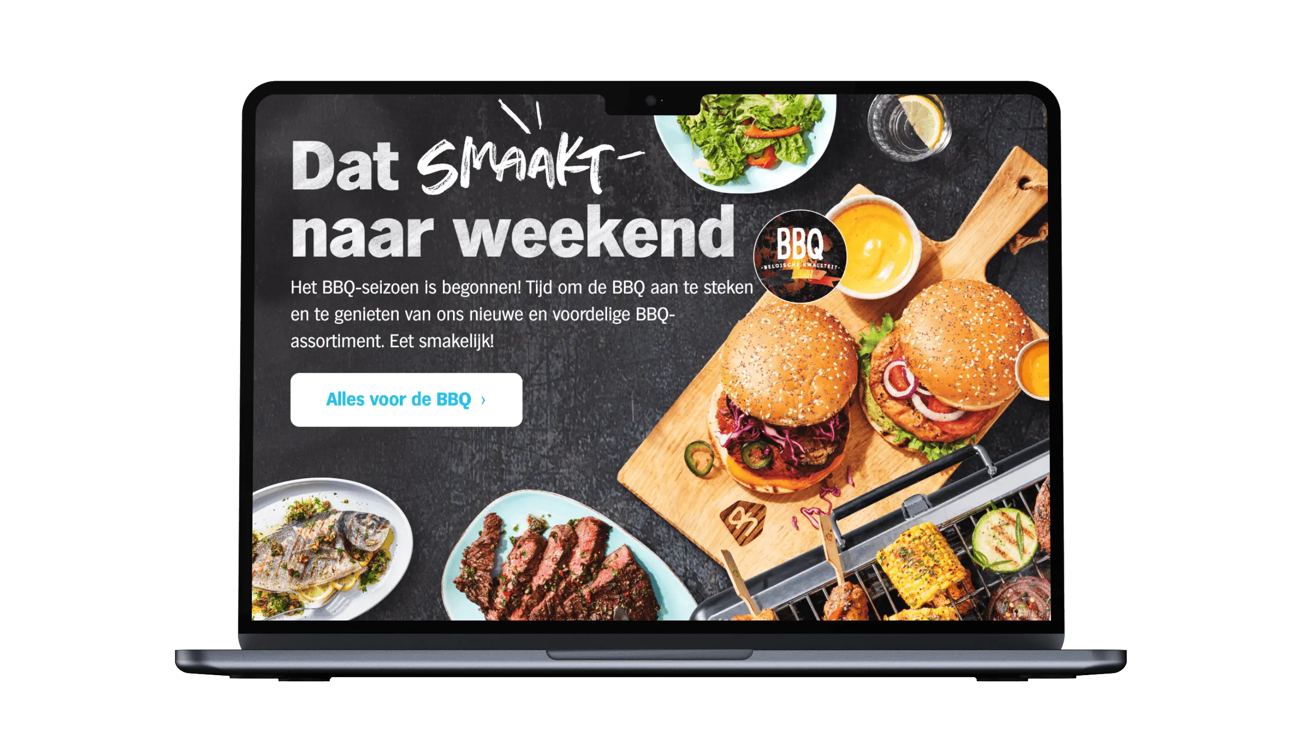 Mockup of the Albert Heijn Belgium 2025 BBQ e-mail campaign, developed by Daan van der Vring